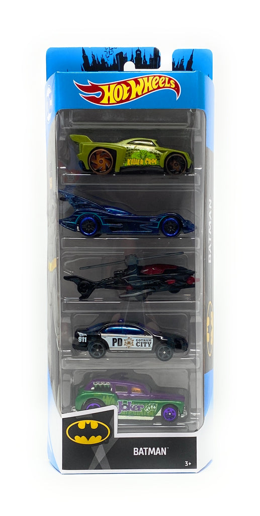 DC Comics Hot Wheels Set of 5 Batman Cars