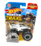 Hot Wheel Monster Truck 2020 Mega- Wrex Giant Wheels with crushable car Black and White 3/6