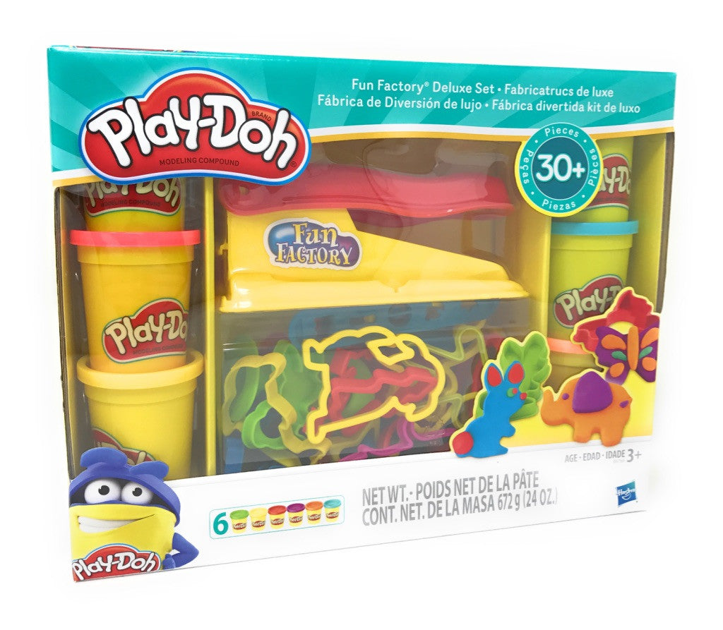 Fun Factory Deluxe Play-Doh Set Over 30 Tools Included with 6 Colors of  Play-Doh