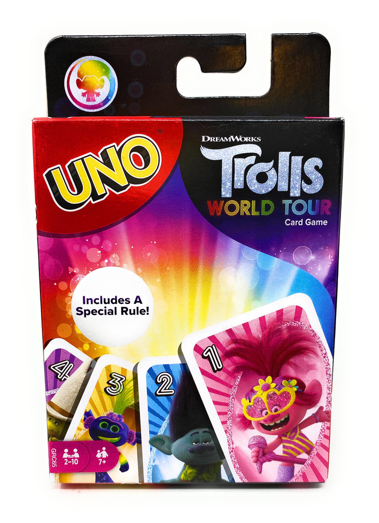 Dreamworks Trolls World Tour UNO Playing Card Game by Mattel Games