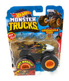 Hot Wheels Monster Trucks Shark Wreak, Giant wheels, including crushable car