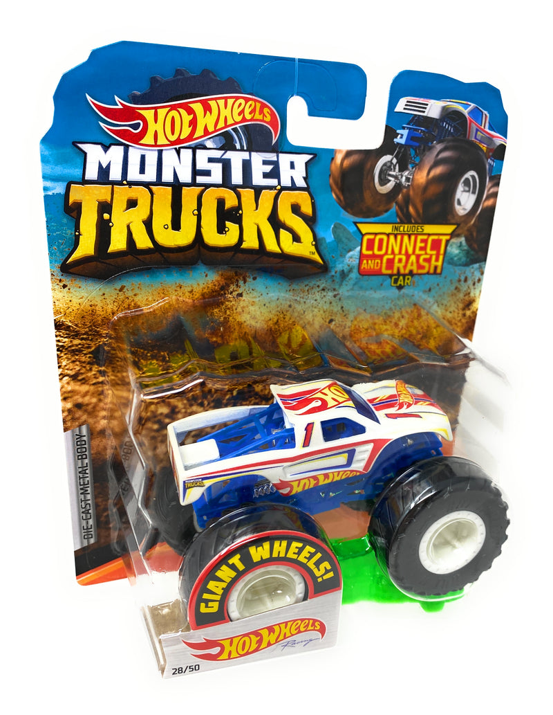 Hot Wheels Monster Trucks Hotweiler, Giant wheels, including connect and  crash car