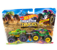 Hot Wheels Monster Trucks A51 Patrol and Test Subject, Giant Wheels, 2 pack